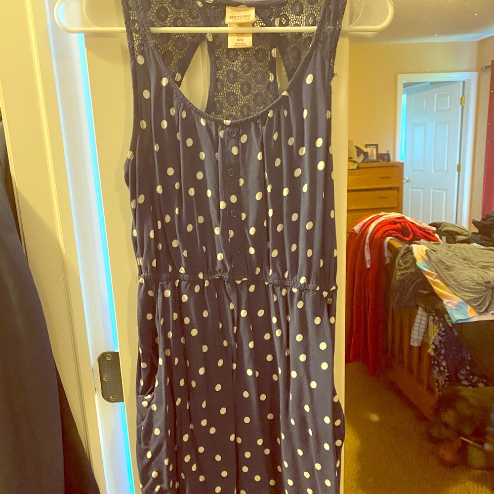 Knee length polka dot dress